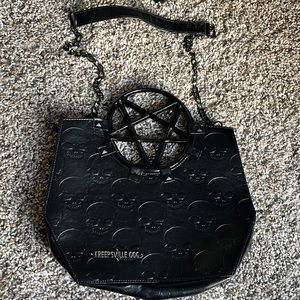 Kreepsville 666 Pentagram Skull Shoulder Bag